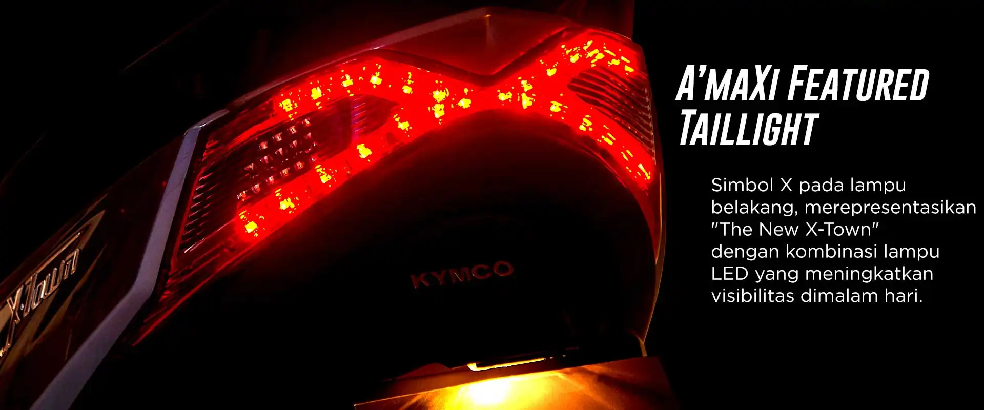X-Town 250i Maxi Taillight kymco x-town 250i detail fitur 1